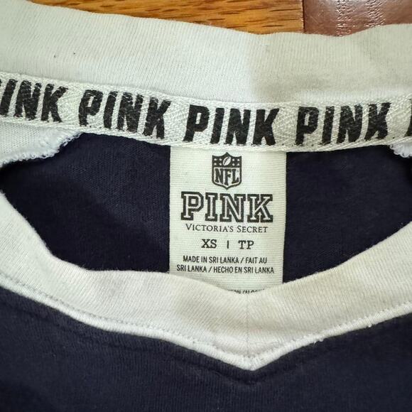 New England Patriots x Victoria's Secret PINK vintage NFL sequined long sleeve - Picture 5 of 5